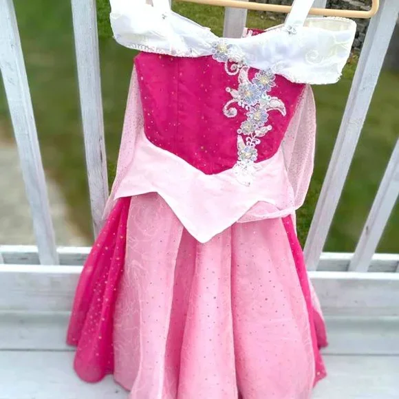 open lace back dress Amazon.com: Disney Tiana Costume for Kids – The Princess and The Frog main image 1